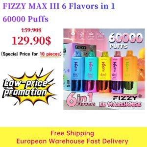 Low Price Promotion: Fizzy Max 6 flavors in 1 vape 60000 puffs (10pcs)