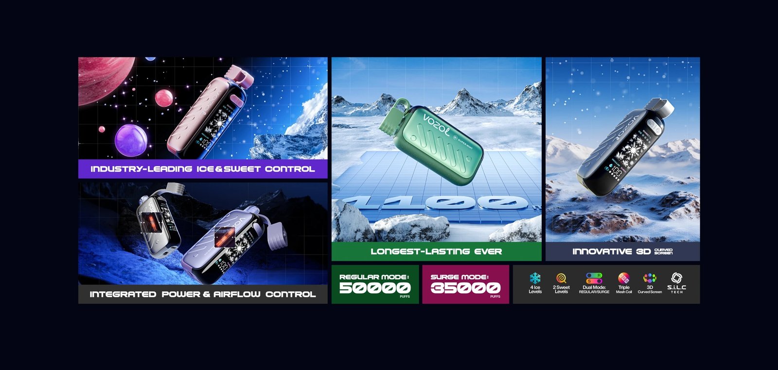 Wholesale Price: EU Warehouse Vozol Gear Ice & Sweet 50K 50000 Puffs Vape - Image 9